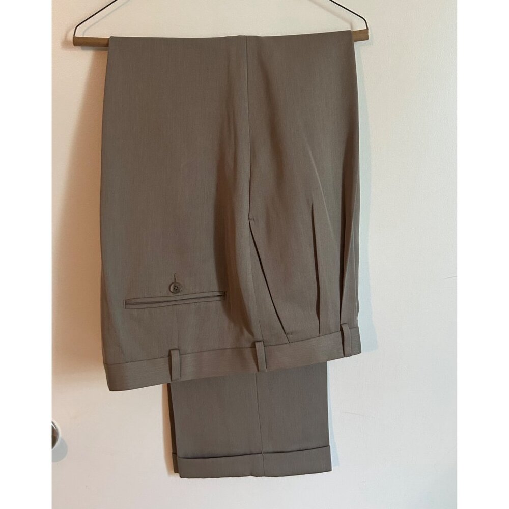 Men Perry Ellis Portfolio Light Brown Dress Pants 36/34